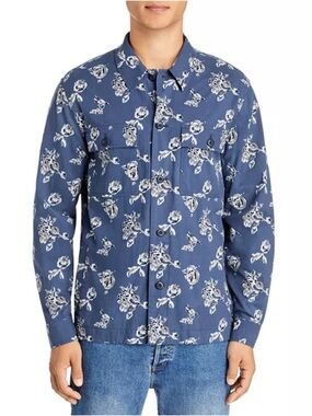Vince Ikat Floral Long Sleeve Shirt